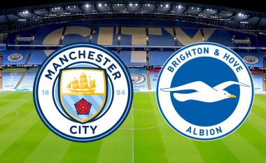 Man City synon fitoren e radhës në ndeshje ndaj Brightonit, formacionet zyrtare