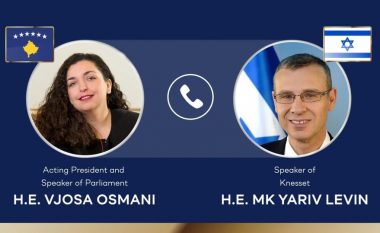 Pas zyrtarizmit të marrëdhënieve diplomatike, Osmani zhvilloi bisedë telefonike me kryetarin e Kuvendit të Izraelit