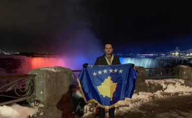 Për 13 vjetorin e pavarësisë, Ujëvara e Niagarës merr ngjyrat e flamurit të Kosovës