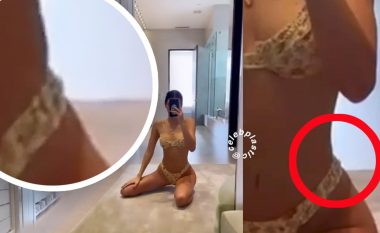 Kendall Jenner kapet sërish duke bërë ndërhyrje në fotografi, derisa pozoi me të brendshme