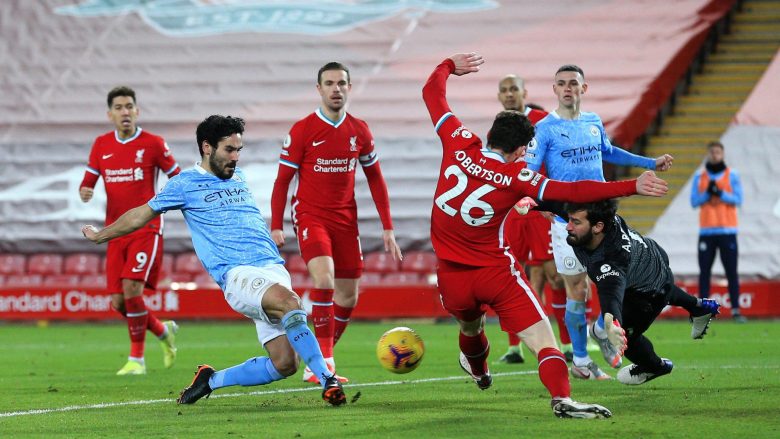 City i Pep Guardiolas triumfon me një fitore të thellë në Anfield, Liverpooli gjithmonë e më larg kreut