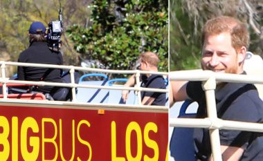 Princi Harry dhe James Corden fotografohen së bashku gjatë xhirimeve të një projekti misterioz në Los Angeles