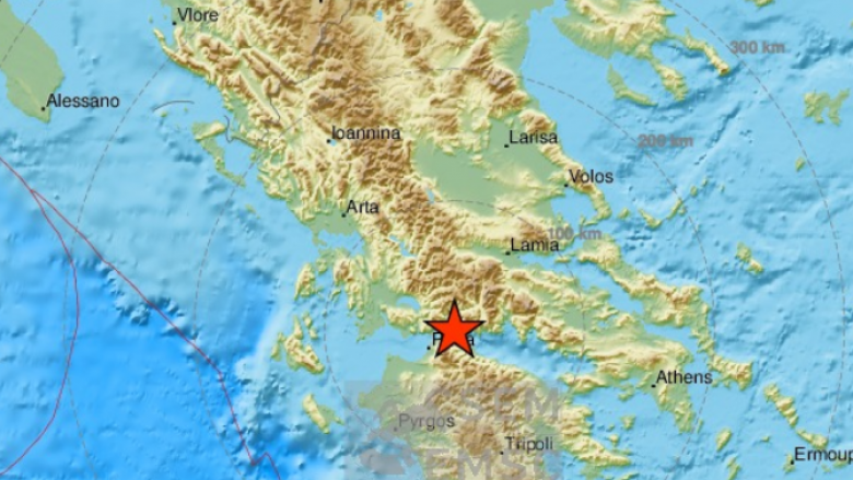 Një tërmet i fuqishëm godet Greqinë
