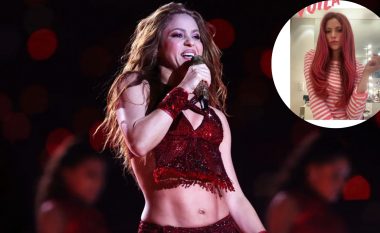 Shakira aksidentalisht lyen flokët me ngjyrë të kuqe