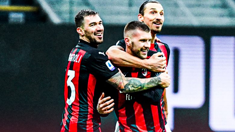 Notat e lojtarëve: Milan 4-0 Crotone, vlerësim i lartë për Ibra dhe Rebic