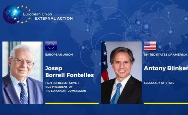 Borell bisedon me sekretarin amerikan të Shtetit, Blinken: BE-ja dhe SHBA-ja forcojnë bashkëpunimin rreth Ballkanit Perëndimor