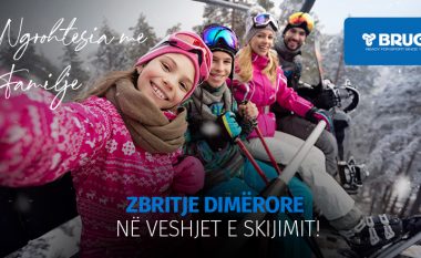 Ngrohtësia me familje në skijim – zbritje dimërore për BRUGI në Moda Italia
