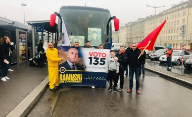 Dhjetëra autobusë nga diaspora nisen për të përkrahur Ramush Haradinaj për President