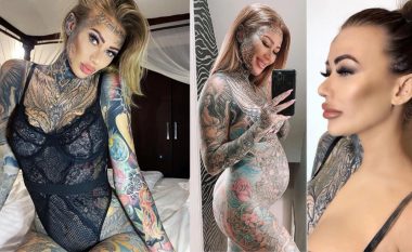 Femra me më së shumti tatuazhe në botë ka vendosur të mbulojë gjysmën e trupit me pudër: “A jam tani më e bukur?”
