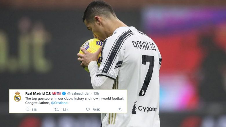 Reali uron ‘golashënuesin më të mirë në histori’ – Cristiano Ronaldo