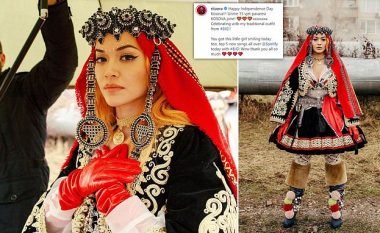 Veshja kombëtare e Rita Orës në syrin e mediave botërore, “DailyMail” shkruan se si artistja uroi Pavarësinë e Kosovës me këtë paraqitje
