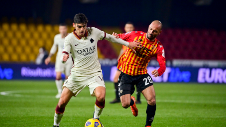 Roma nuk ia del të mposht Beneventon me dhjetë lojtarë