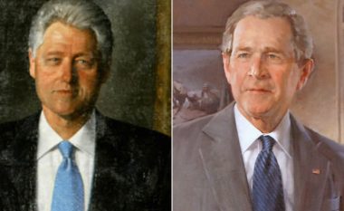 Ishin hequr nga administrata e Donald Trumpit, rikthehen portretet e ish-presidentëve Bush dhe Clinton në hollin e Shtëpisë së Bardhë