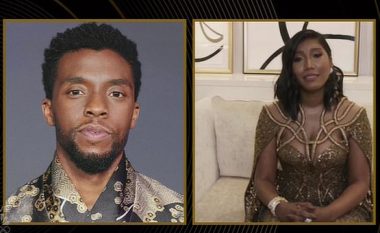 Partnerja e Chadwich Boseman pranon me lot në sy çmimin e të ndjerit në “Golden Globes 2021”