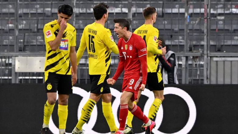 Bayern Munich përmbys Borussia Dortmundin dhe fiton derbin e gjashtë golave, Lewandowski shënon het-trik