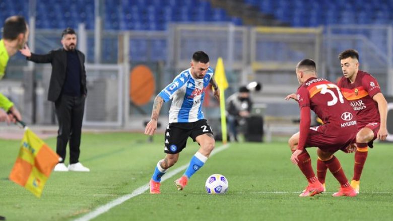 Napoli shpartallon Romën në Olimpico për të fituar derbin e Serie A