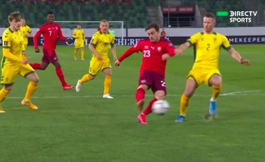 Xherdan Shaqiri kalon Zvicrën në epërsi me një gol të bukur