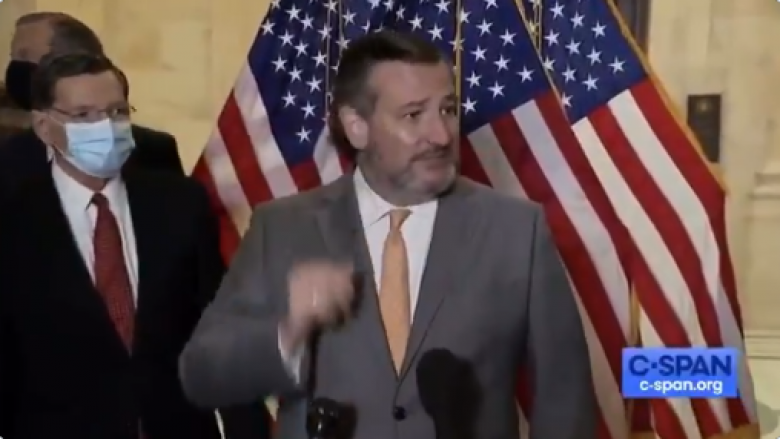 Gazetari i kërkon senatorit Ted Cruz që të vendoste maskën – përgjigja e tij bëhet virale