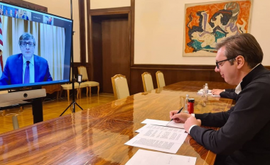 Pas bisedës me Matthew Palmer, Vuçiq: Jemi për një kompromis të vërtetë dhe të qëndrueshëm me Kosovën