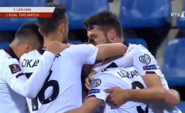Lenjani shënon gol fantastik, Shqipëria në epërsi ndaj Andorrës pas pjesës së parë