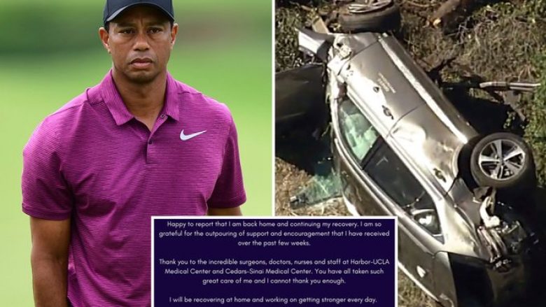 Tiger Woods largohet nga spitali pas aksidentit të tmerrshëm me makinë