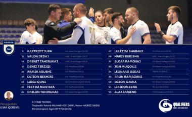 Lista e Kosovës për ndeshjen e hendbollit ndaj Rumanisë