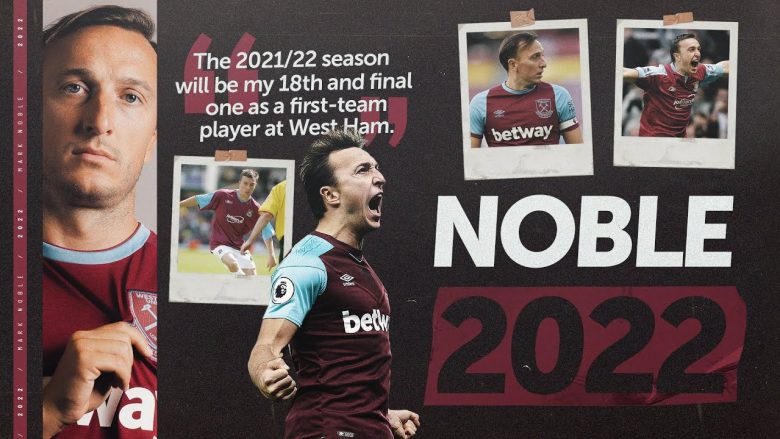 Mark Noble nënshkruan kontratën e re me West Ham – 18 vite shërbim një klubi, pensionimi vitin e ardhshëm