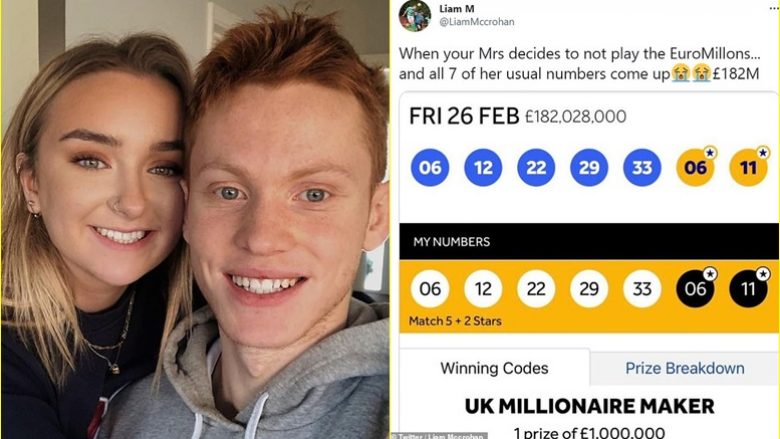 Studentja kishte qëlluar numrat e lotarisë prej 210 milionë euro – por kishte harruar të blinte biletën