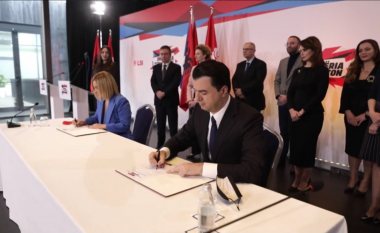 PD dhe LSI nënshkruajnë marrëveshjen e koalicionit paszgjedhor me sloganin ‘Shqipëria, shtëpia që fiton’