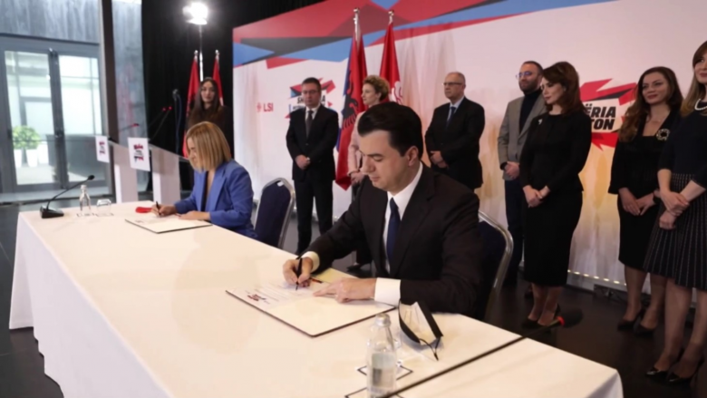 PD dhe LSI nënshkruajnë marrëveshjen e koalicionit paszgjedhor me sloganin ‘Shqipëria, shtëpia që fiton’