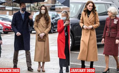 Dukesha Kate Middleton shfaqet sërish me të njëjtën pallto që u shfaq vitin e kaluar, tregon sensin e saj të riciklimit