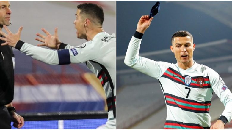 Ronaldo rrezikon diskualifikimin për protestat e ashpra ndaj gjyqtarit anësor dhe që u largua nga fusha pa përfunduar takimi