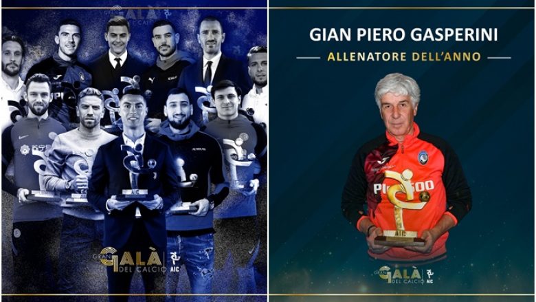 Në “Gran Gala del Calcio” zgjidhen më të mirët: Ronaldo në fushë, Gasperini trajner – klubi dhe formacioni