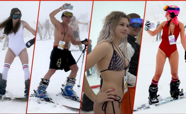 Heqin dorë nga rrobat e trasha për të brendshmet, qindra skiatorë mblidhen në Sochi – skijojnë të zhveshur në temperatura të ulta