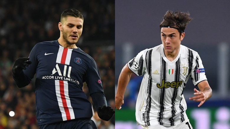 PSG dhe Juventusi në bisedime për shkëmbim, Icardi dhe Dybala në tavolinë