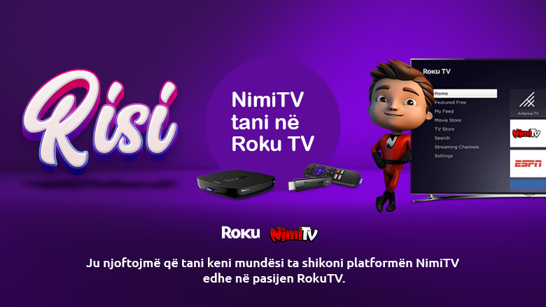 NimiTV tani edhe në RokuTV