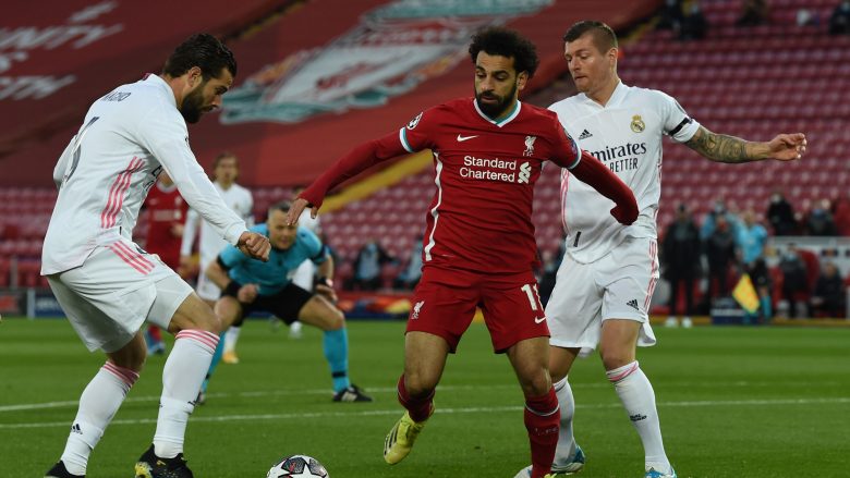 Pjesa e parë, Liverpool 0–0 Real Madrid: Anglezët rastet, mbretërit goditën shtyllën