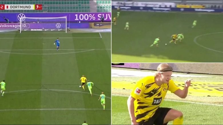Haaland mban mbi supe Borussia Dortmundin – shënon dy herë, njëri prej tyre super gol