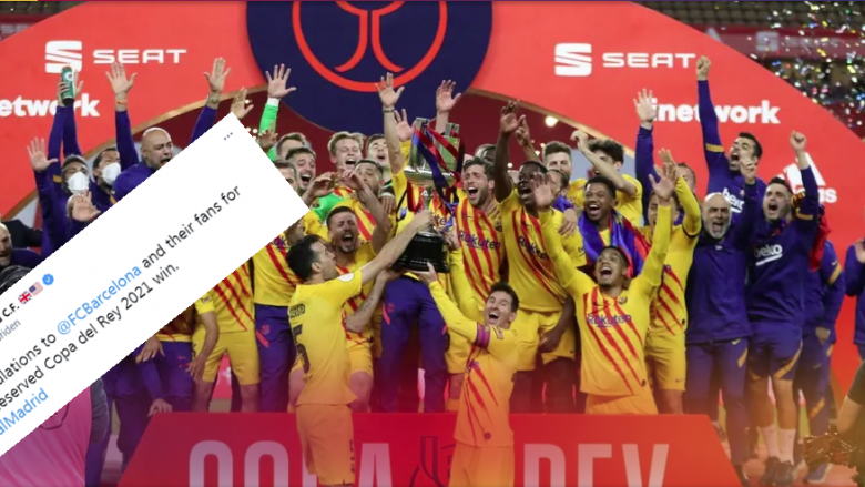 Gjesti fantastik nga Reali, uron Barcelonën për triumfin në Copa del Rey