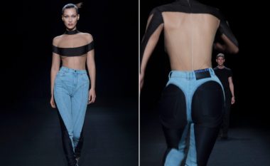 Bella Hadid dhe Irina Shayk modelojnë për xhinset e veçanta të kompanisë Mugler