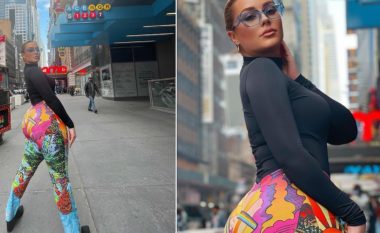Ronela Hajati merr vëmendje me veshjen shumëngjyrëshe rrugëve të New York-ut