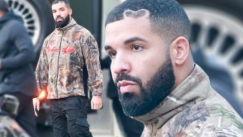 Drake merr vëmendje me modelin e çuditshëm të flokëve, modelon një zemër në frizurën e tij