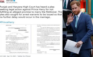 Një avokate indiane kërkoi arrestimin e Princit Harry, pasi supozoi se kishte folur me të dhe ai e kishte mashtruar duke i propozuar martesë