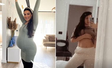 Një javë para lindjes dhe një muaj më pas, Elita Rudi tregon ndryshimin drastik në humbjen e kilogramëve