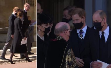 Lexuesit e buzëve dëshifrojnë se çfarë i ka thënë Princi Harry vëllait të tij, Princit William në funeralin e gjyshit të tyre