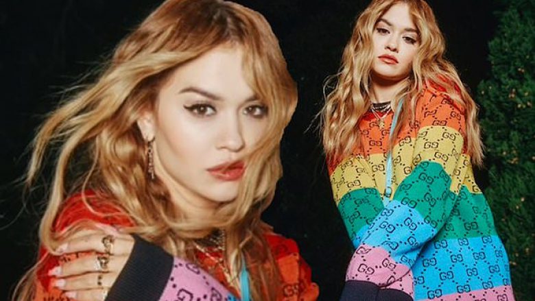 Rita Ora me dukje shumëngjyrëshe me koleksionin e ri nga “Gucci”
