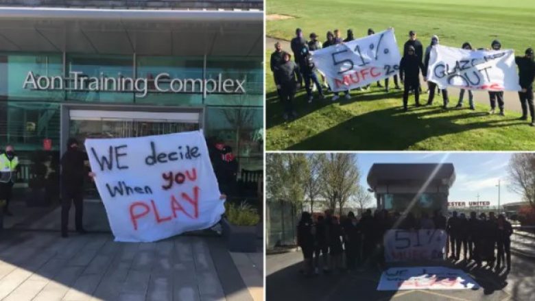 Tifozët e Manchester Unitedit protestojnë kundër Glazers, bllokojnë hyrjet në terren