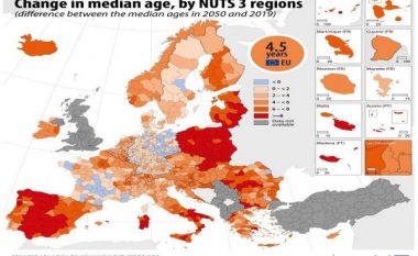 Deri në vitin 2050, popullsia pritet të bjerë në dy të tretat e rajonit të BE-së