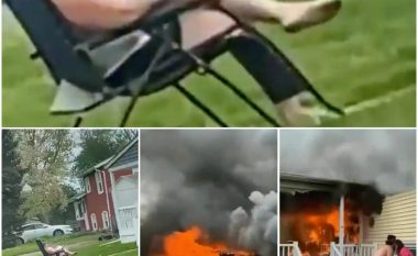 I vë zjarrin shtëpisë, merr karrigen dhe ulet në oborr – “shijon” momentin e djegies së pronës në Maryland 