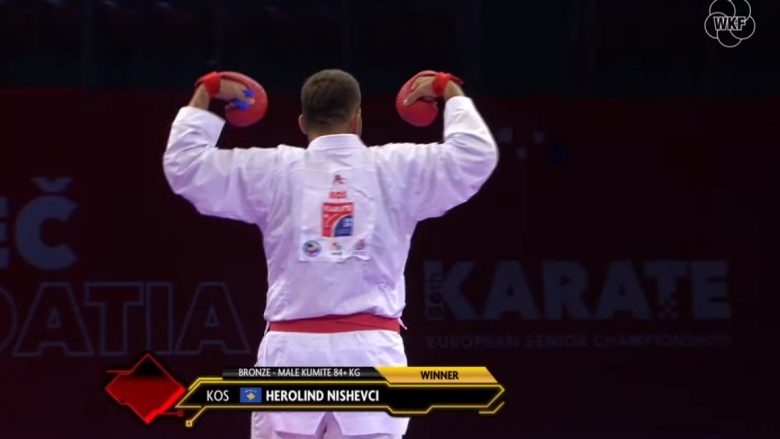 Herolind Nishevci fiton medalje të bronztë në Kampionatin Evropianin të karatesë